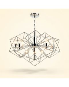 Rosser Unique Statement Geometric Chandelier (synthetic illustration; no displayed measurements)