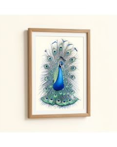 Peacock By Edswatercolours - Print (synthetic illustration; no displayed measurements)