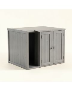 Holly Edge Empty Furniture-Style Litter Enclosure - Gray (synthetic illustration; no displayed measurements)