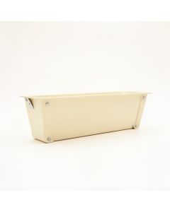Aspen Bend Empty Railing Planter With Integral Brackets - Ivory (synthetic illustration; no displayed measurements)