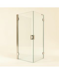 Unidoor Toulon 47 '' W X 72 '' H Hinged Frameless Shower Door With Clearmax Technology (synthetic illustration; no displayed measurements)