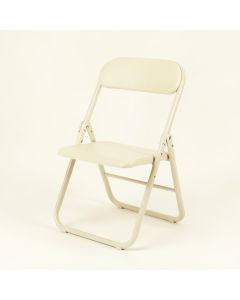 Clay Crest Folding Outdoor Chair - Ivory (synthetic illustration; no displayed measurements)