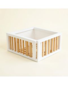 Rowan Crossing Empty Furniture-Style Litter Enclosure - White (synthetic illustration; no displayed measurements)