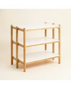 Clay Bluff Empty Countertop Canister Rack - White (synthetic illustration; no displayed measurements)