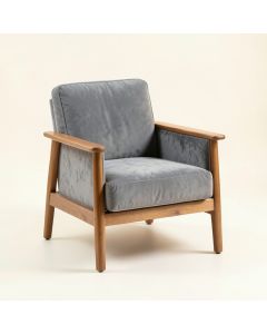 Fern Crossing Upholstered Armchair - Gray (synthetic illustration; no displayed measurements)