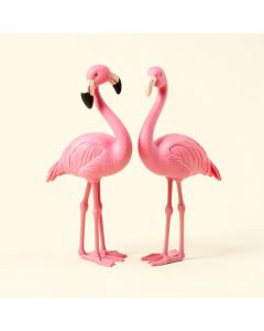2 Piece Polyresin Flamingo Set (synthetic illustration; no displayed measurements)