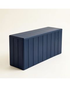 Dawn Bend Narrow Outdoor Storage Bench - Navy (synthetic illustration; no displayed measurements)