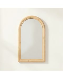 Linden Branch Framed Wall Mirror - Beige (synthetic illustration; no displayed measurements)