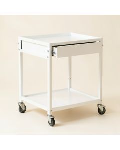 Willow Bend Empty Rolling Workshop Cart - White (synthetic illustration; no displayed measurements)