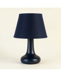 Slate Brook Table Lamp With A Plain Fabric Shade - Navy (synthetic illustration; no displayed measurements)
