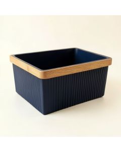 Alder Branch Empty Storage Basket - Navy (synthetic illustration; no displayed measurements)