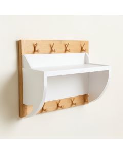 Spruce Dale Wall-Mounted Entryway Organizer Shelf - White (synthetic illustration; no displayed measurements)