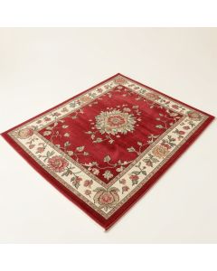 Mokvist 3 Piece Floral Border Red Area Rug Set (synthetic illustration; no displayed measurements)