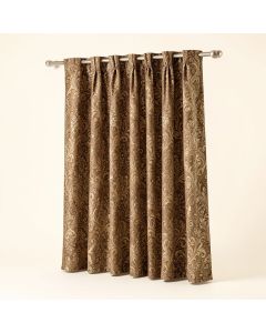 Regal Damask Room Darkening Rod Pocket Curtains/Drapes (synthetic illustration; no displayed measurements)