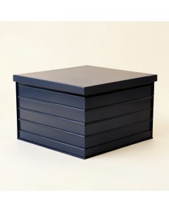 Harbor Crossing Closed Outdoor Storage Box - Navy (synthetic illustration; no displayed measurements)