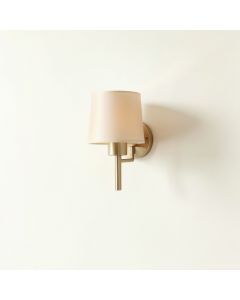 Willow Arc Wall Sconce Mounted On A Plain Wall - Beige (synthetic illustration; no displayed measurements)