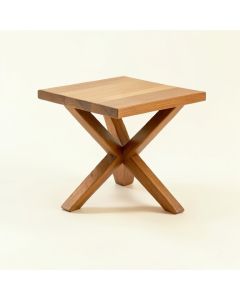 Bechtold Solid Wood Cross Legs End Table (synthetic illustration; no displayed measurements)