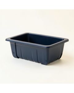 Willow Crest Empty Railing Planter With Integral Brackets - Navy (synthetic illustration; no displayed measurements)