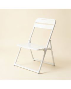 Olive Brook Folding Outdoor Chair - White (synthetic illustration; no displayed measurements)