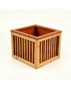 Ridge Crest Empty Furniture-Style Litter Enclosure - Terracotta (synthetic illustration; no displayed measurements)