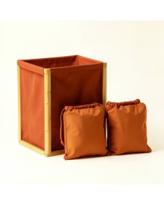 Clay Bluff Laundry Sorting Station With Plain Removable Bags - Terracotta (synthetic illustration; no displayed measurements)