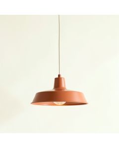 Field Dale Pendant Light Suspended From One Plain Cable - Terracotta (synthetic illustration; no displayed measurements)
