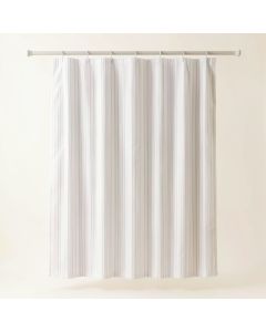 Ash Arc Shower Curtain Hanging Flat From A Plain Rod (synthetic illustration; no displayed measurements)