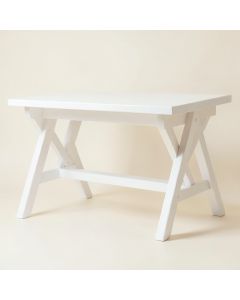 Olive Arc Empty Workshop Workbench (synthetic illustration; no displayed measurements)