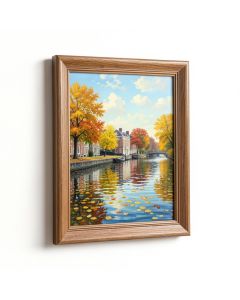 Autumn On The Seine At Argenteuil By Claude Monet - Picture Frame Painting Print On Canvas (synthetic illustration; no displayed measurements)