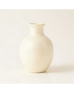 Oak Branch Empty Decorative Vase - Ivory (synthetic illustration; no displayed measurements)