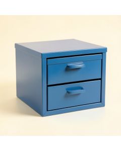 Ash Bluff Small-Parts Storage Drawer Cabinet - Blue (synthetic illustration; no displayed measurements)