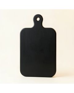 Oak Arc Cutting Board - Black (synthetic illustration; no displayed measurements)