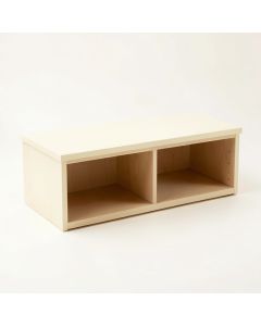 Ridge Edge Shoe Storage Bench - Cream (synthetic illustration; no displayed measurements)