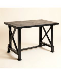 Oak Arc Empty Workshop Workbench (synthetic illustration; no displayed measurements)