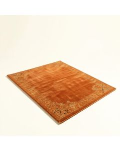 Rugsotic Carpets Hand-Knotted Orange Area Rug (synthetic illustration; no displayed measurements)