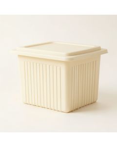 River Bend Closed Outdoor Storage Box - Cream (synthetic illustration; no displayed measurements)