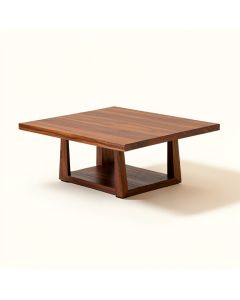 Cutshall Mid-Century Modern Walnut Finished Coffee Table (synthetic illustration; no displayed measurements)