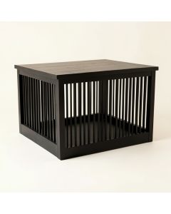 Vale Dale Empty Furniture-Style Pet Crate - Black (synthetic illustration; no displayed measurements)