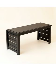 Olive Dale Narrow Outdoor Storage Bench - Black (synthetic illustration; no displayed measurements)
