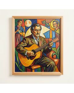 Three Musicians By Pablo Picasso - Painting Print (synthetic illustration; no displayed measurements)