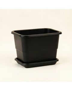 Dawn Branch Empty Raised Planter - Black (synthetic illustration; no displayed measurements)