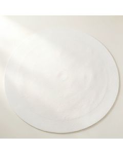 Aspen Branch Round Area Rug - White (synthetic illustration; no displayed measurements)