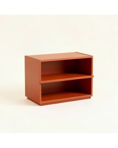 Aspen Branch Low Bookcase - Terracotta (synthetic illustration; no displayed measurements)