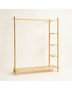 Meadow Arc Empty Garment Rack - Ivory (synthetic illustration; no displayed measurements)