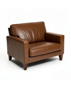 Hogarth 66 '' Faux Leather Tuxedo Arm Loveseat (synthetic illustration; no displayed measurements)