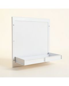 Stone Crest Empty Wall-Mounted Tool Organizer Panel - White (synthetic illustration; no displayed measurements)