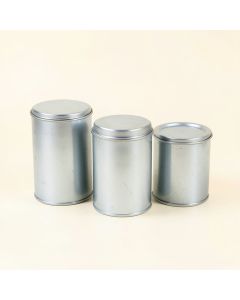 Galvanized Food Storage Containers 3 Piece Kitchen Canister Set (synthetic illustration; no displayed measurements)