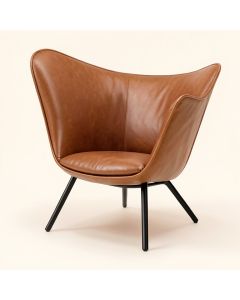 Aldo 31 '' Wide Genuine Leather Butterfly Chair (synthetic illustration; no displayed measurements)