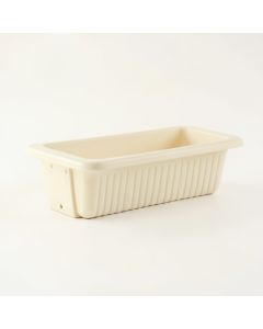 Aspen Branch Empty Railing Planter With Integral Brackets - Ivory (synthetic illustration; no displayed measurements)