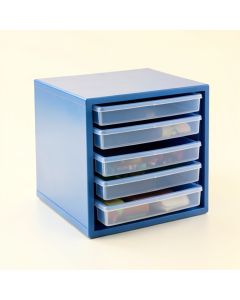 Heath Crossing Small-Parts Storage Drawer Cabinet - Blue (synthetic illustration; no displayed measurements)